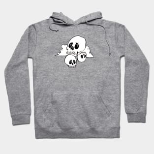 Minimalist Skull & Cloud Tattoo Design Hoodie